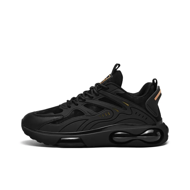 Mulinsen Slip Resistant, Abrasion Resistant, Thermal Low Top Casual Shoes Men's Black Gold-7