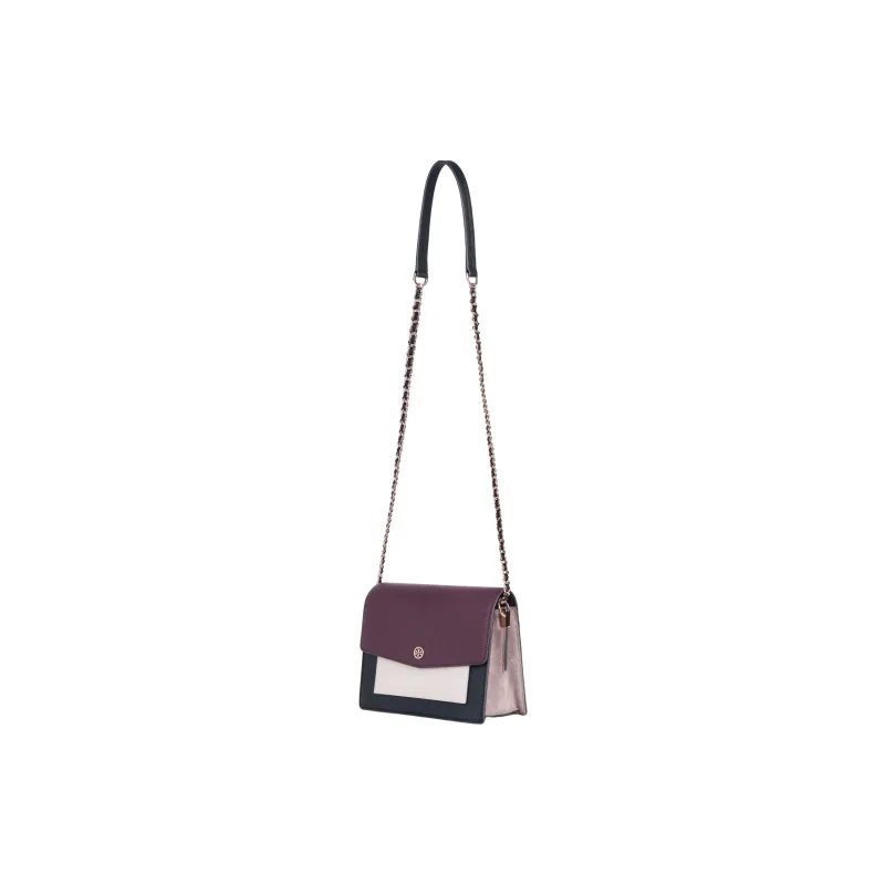 TORY BURCH Robinson Leather Envelope Bag Crossbody Bag Shoulder Bag Women's Burgundy Multicolor-1