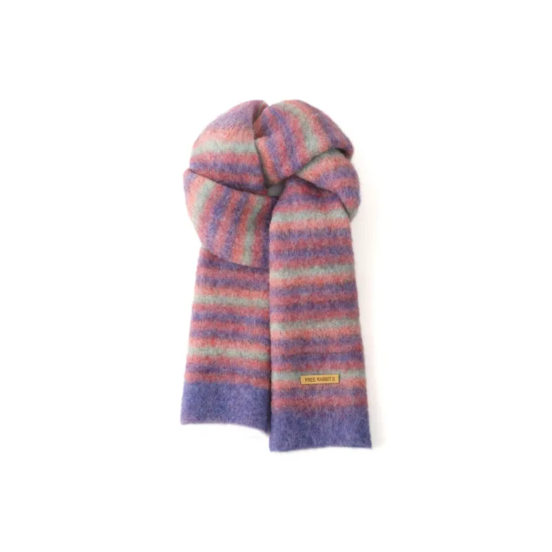FREE RABBITⅡ Wool Knit Scarves Unisex-8