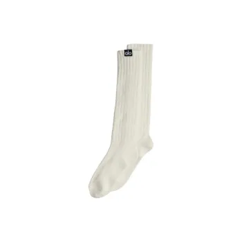 Alo Yoga Mid Calf Socks Unisex 1 Pack Ecru
