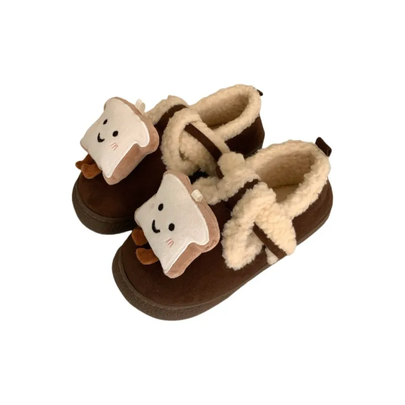 Thin Strips Cotton Slippers Women's, Dark Coffee-0