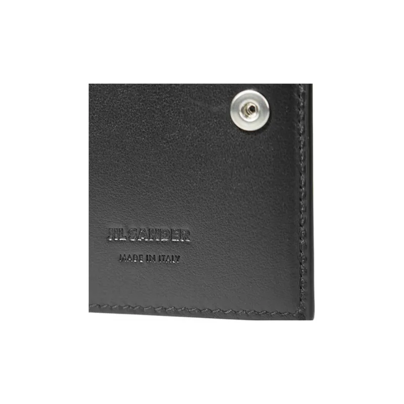 JIL SANDER Calfskin Wallet Unisex Black-5