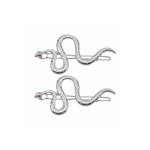 HANYUDIE Icy Silver Snake Shaped Bangs Clip Side Clip Versatile Trendy Hair Accessory Hair Clips Women's
