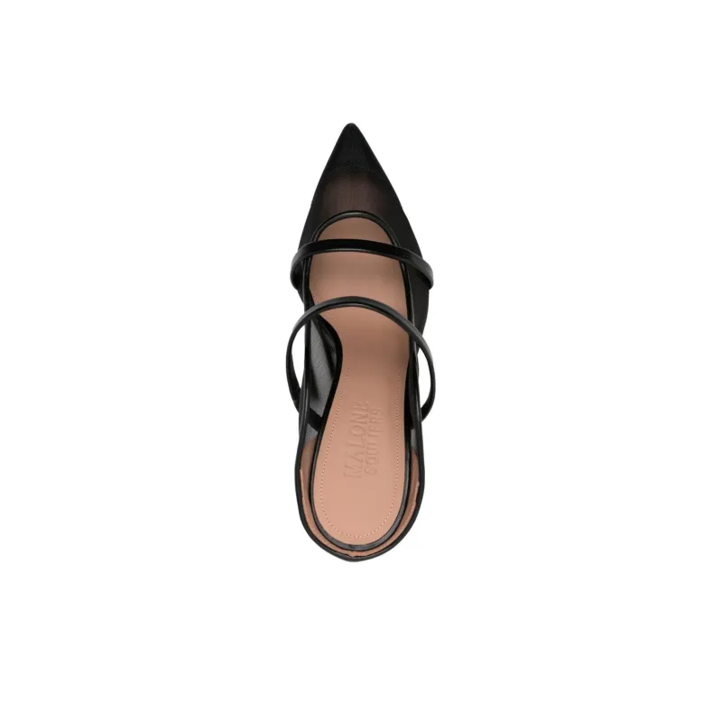 Malone Souliers Maureen Closed Toe Slippers 8.5cm Women's Black-4