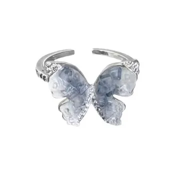 Floating Joy Alloy Artificial Crystal Zircon Rings Unisex
