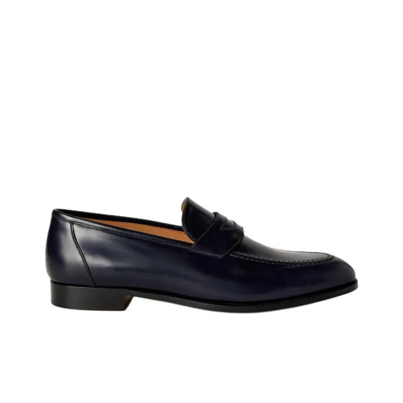 Loro Piana Sergio Loafers Men's Marine Blue-1