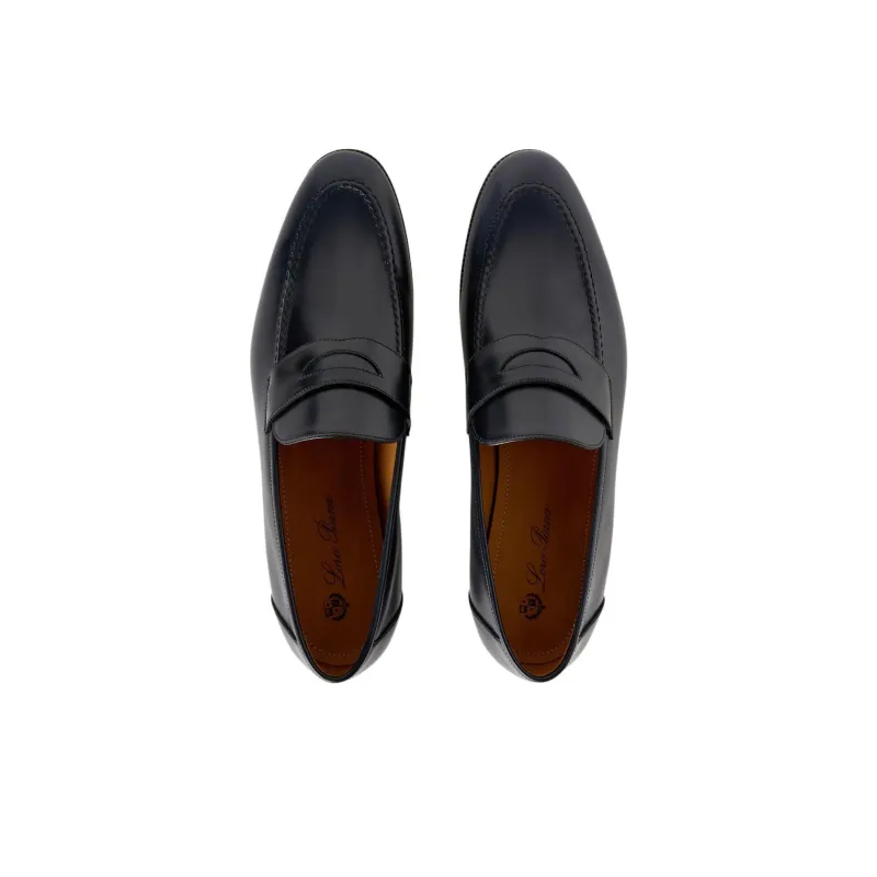 Loro Piana Sergio Loafers Men's Marine Blue-3