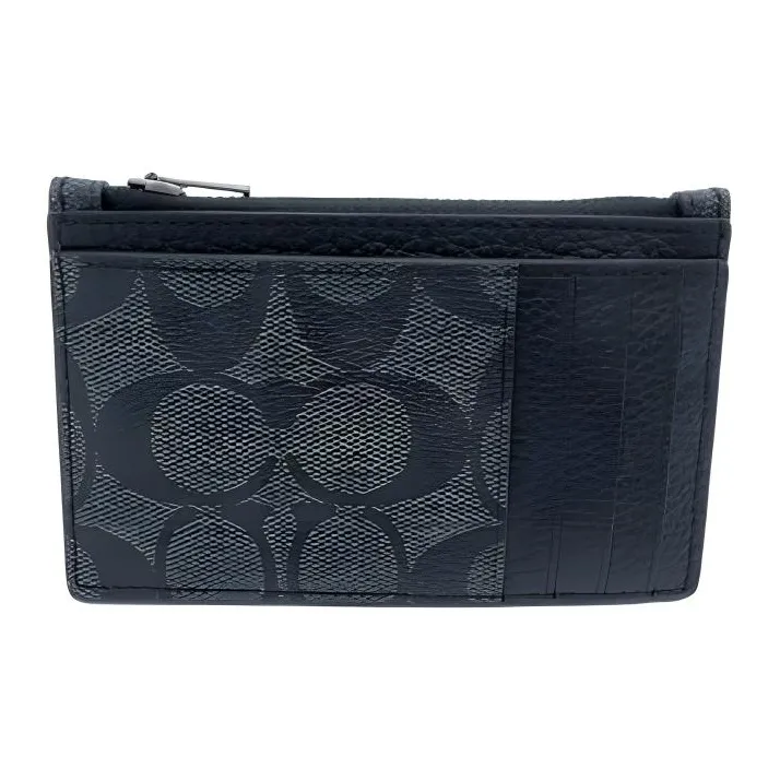 COACH Basquiat Collaboration Card Case Canvas With Leather Coin Purse, Card Holder Regular Men's Black Gray-4