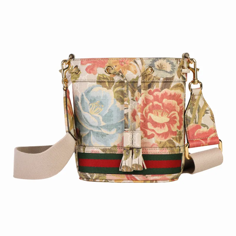 GUCCI Ophidia Canvas Canvas Bag Bucket Bag Crossbody Bag Shoulder Bag Women's Multicolor-0