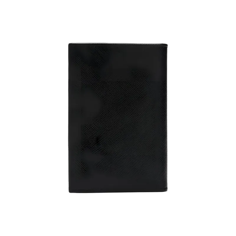 PRADA Saffiano Cow Leather Card Holder Men's Black-1