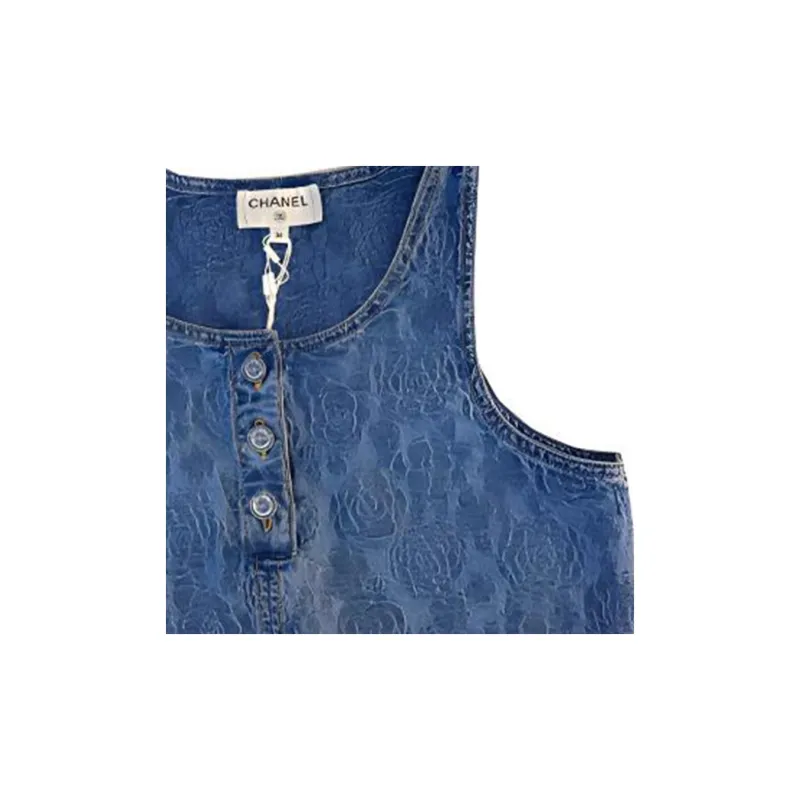 CHANEL Vests Women's Blue-3