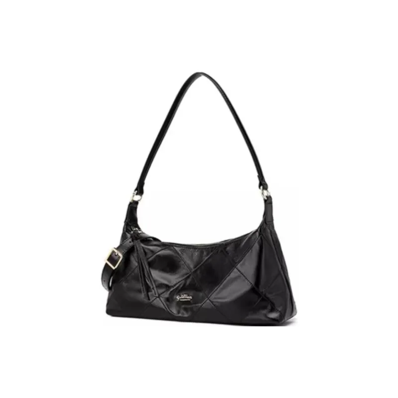 GOLDLION Cow Leather Handbag Trumpets Women's Black-1