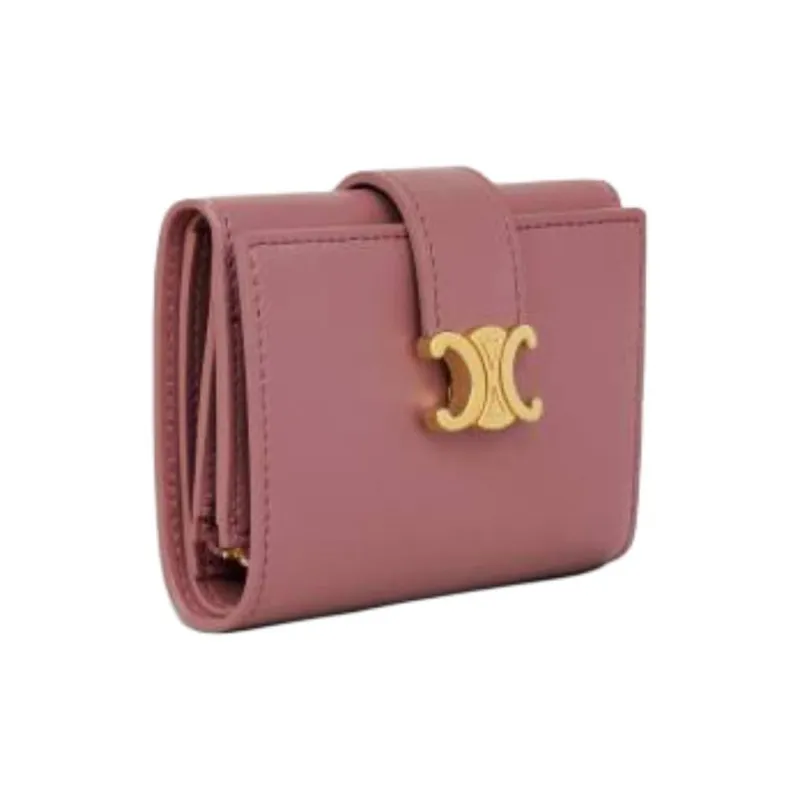 CELINE Calfskin Wallet Women's Vintage Rose-1