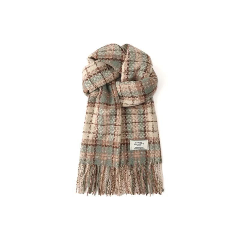 FREE RABBITⅡ Faux Cashmere Thickened Warm Versatile Scarf Shawl Unisex-0