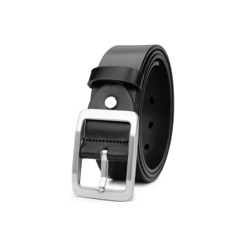 Cows Reign Stainless Steel Buckle Top Grain Cow Leather Leather Belts Men's Width 3.7CM