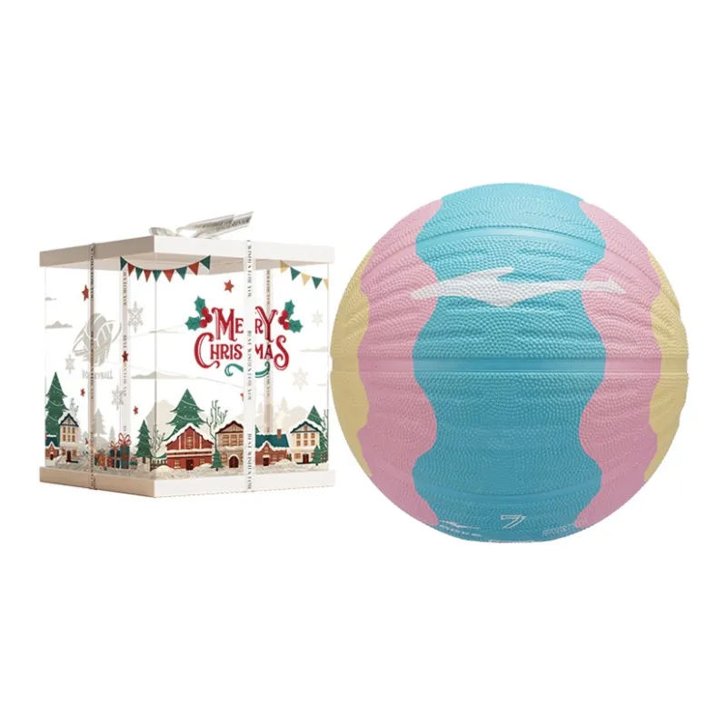 Erke Rubber Basketball Blue Pink Yellow Size 7 Ball Training Unisex-8