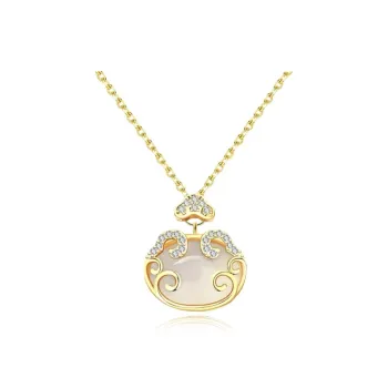 Chongqing Gold Store Chalcedony Necklaces Unisex