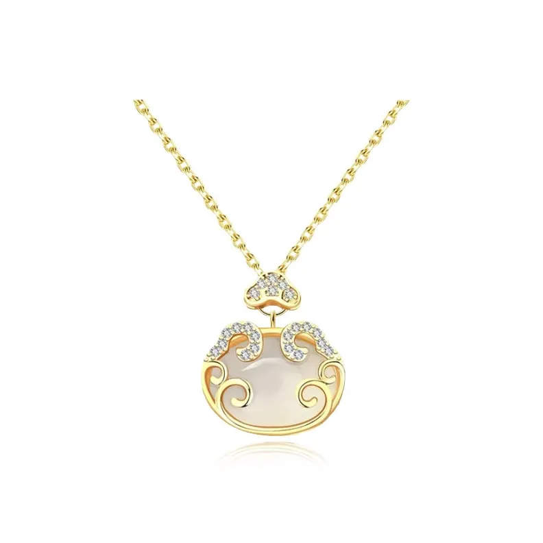 Chongqing Gold Store Chalcedony Necklaces Unisex-0