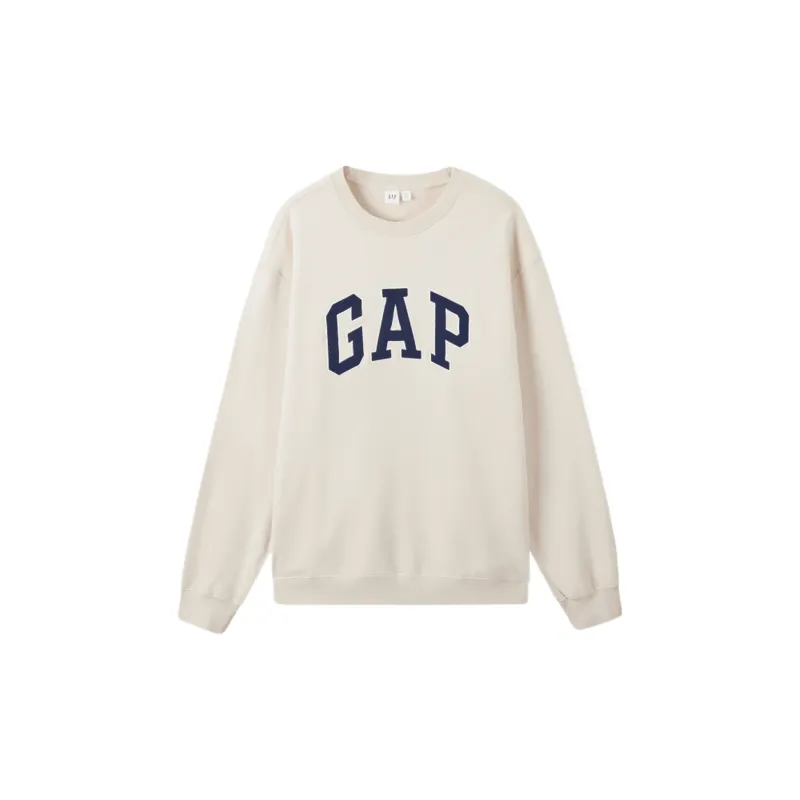 GAP Sweatshirts Unisex Beige+Necklace-1
