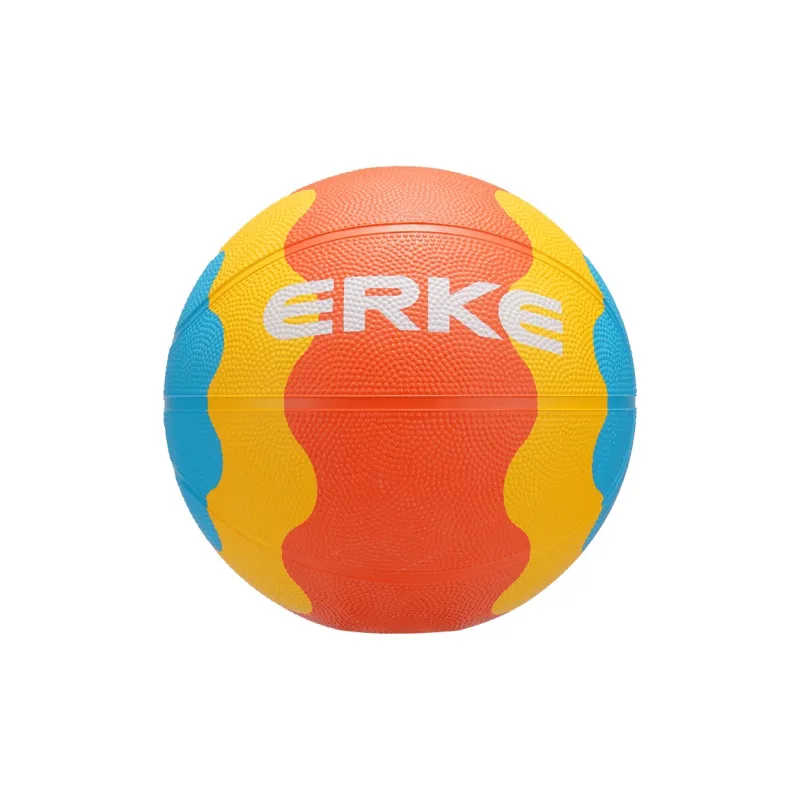 Erke Rubber Basketball Orange Yellow Blue Size 5 Training Unisex-1