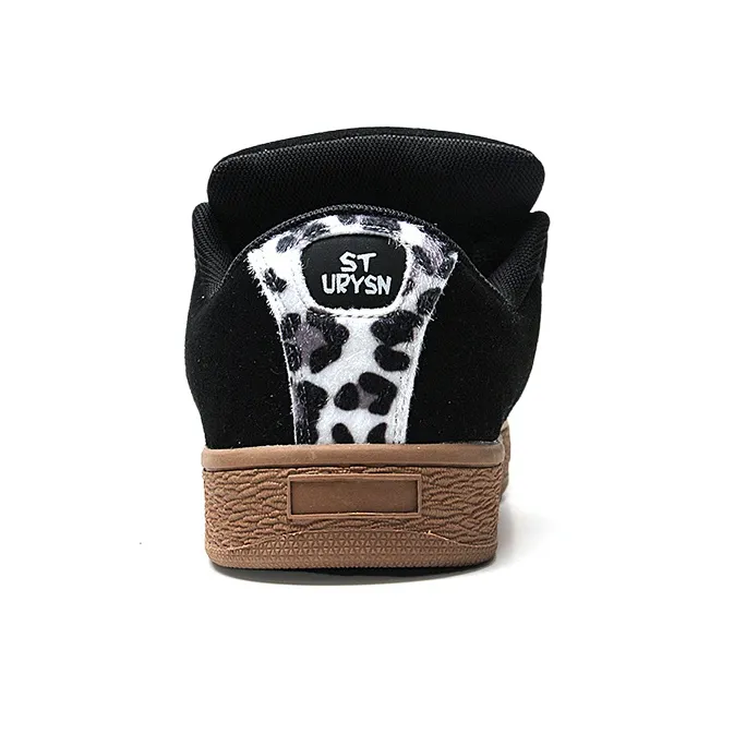 STUR YSN Wear resistant And Lightweight Low Top Skateboard Shoes Unisex Black Panther Print-3