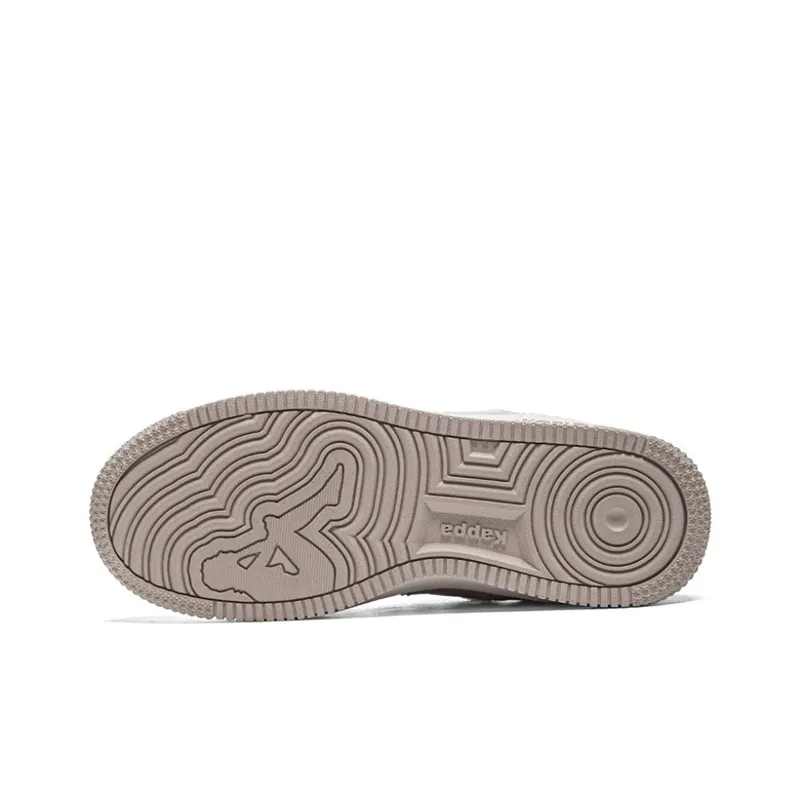 Kappa Slip Resistant Low Top Skateboard Shoes Women's Classic White Cool Gray-5