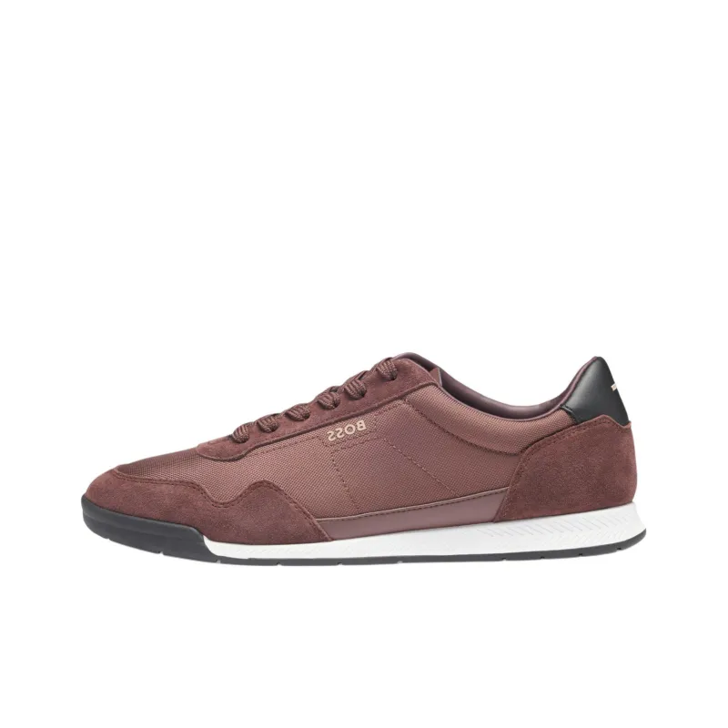 HUGO BOSS Low Top Casual Shoes Men's Burgundy-0