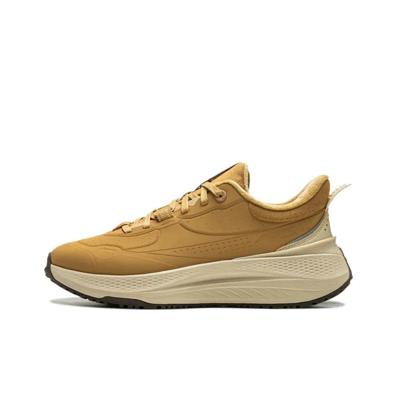 LiNing Sports Trend Series Slip Resistant Warm And Wear Resistant Low Top Casual Shoes Men's Curry Yellow-0