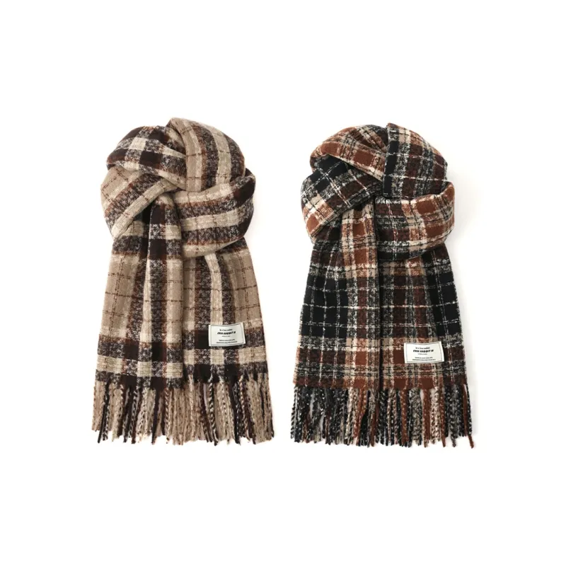 FREE RABBITⅡ Faux Cashmere Thickened Warm Versatile Scarf Shawl Unisex-14