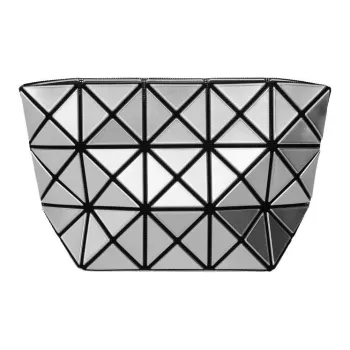 ISSEY MIYAKE Prism Nylon With Polyester Clutch Makeup Bag Women's Silver