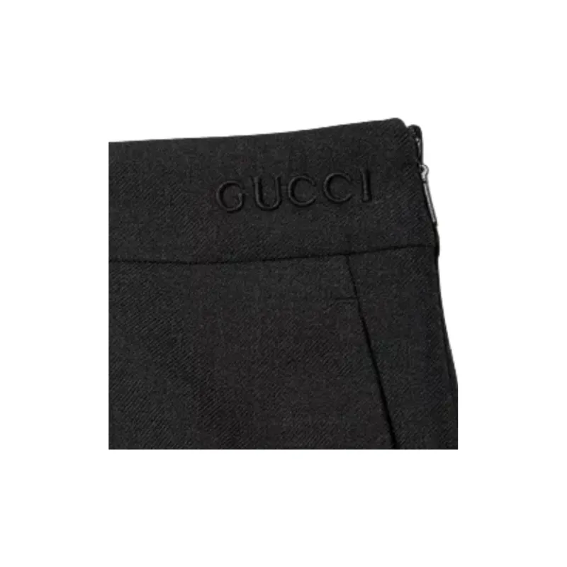 GUCCI Wool Gabardine Pant Casual Pants Women's Black-3