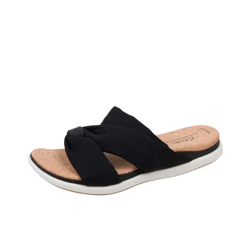 Clarks Rubber Sole Slip-Resistant Slide Slippers Women's Black-2