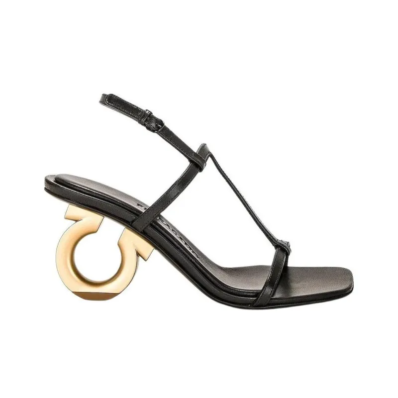 FERRAGAMO Elina Strap Sandals Women's Black-1