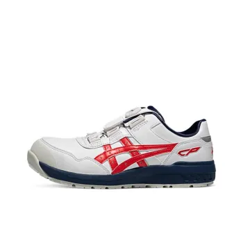 Asics Winjob CP306 Boa Anti Slip Wear Resistant Low Top Outdoor Shoes Unisex White Red