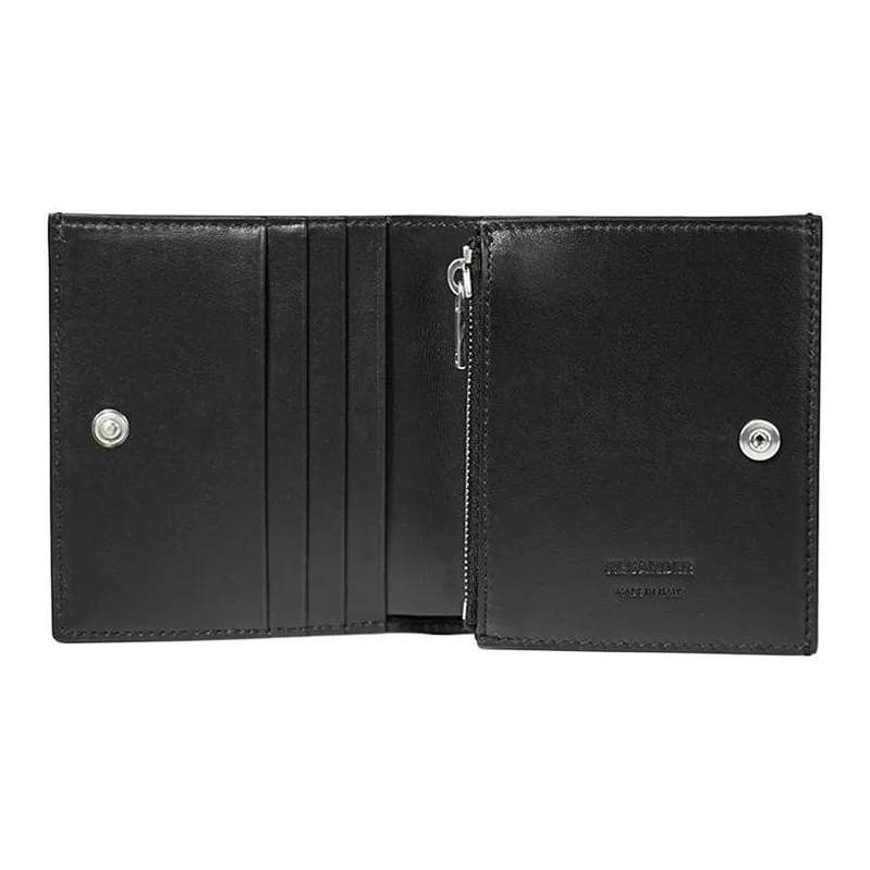 JIL SANDER Calfskin Wallet Unisex Black-2