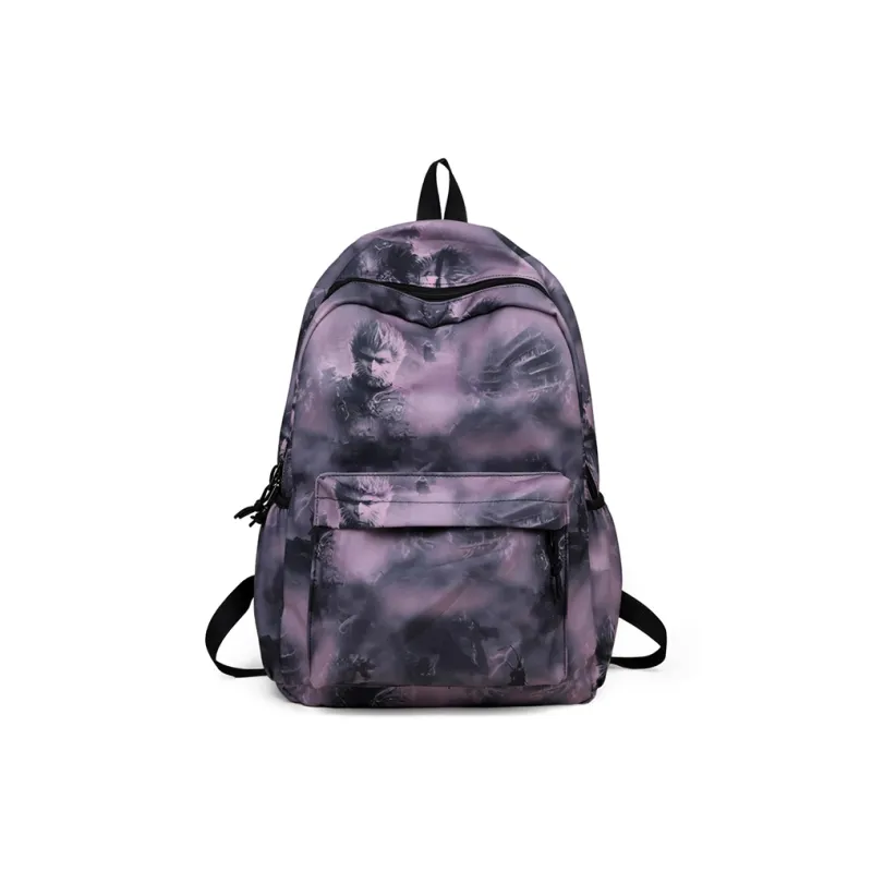 LUVISTRUE Nylon Backpack Regular Unisex Black/Green/Pink-6