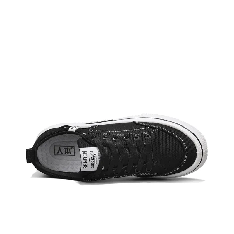 RENBEN Slip Resistant, Lightweight, And Breathable Low Top Canvas Shoes Men's-4
