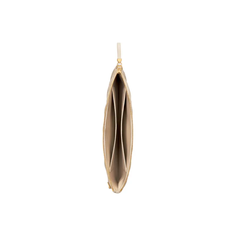 DIOR Caro Calfskin Clutch Medium Size Women's Pink Beige-2