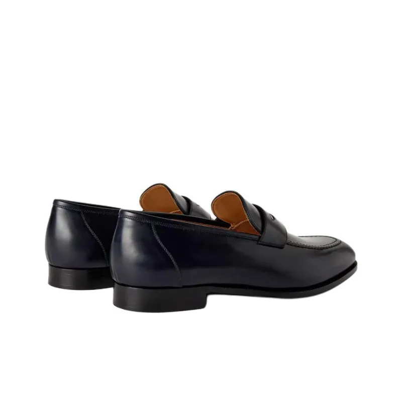 Loro Piana Sergio Loafers Men's Marine Blue-4