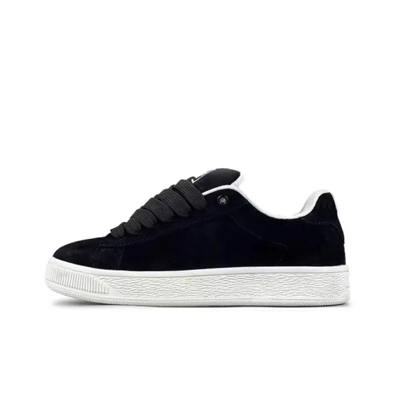 SHUXIAOBEI Classic Adorable Puffy Shoes Abrasion Resistant Low Top Skateboard Shoes, Cool Women's Women's Black-1