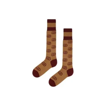 GUCCI Mid Calf Socks Unisex 1 Pack Brown