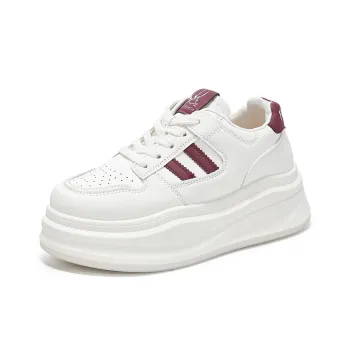 La Chapelle Wear Resistant Height Increasing Skateboard Shoes Women's Red