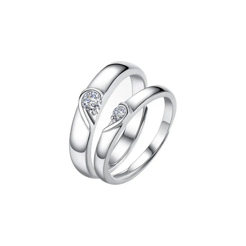 KING TAI FOOK 925 Sterling Silver, Synthetic Cubic Zirconia Rings Unisex-0