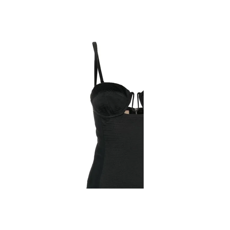 GUCCI Duchesse Cutout Dress Black-4