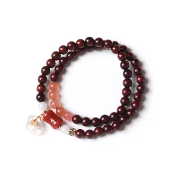 LINKY Laboratory Small Leaf Red Sandalwood Bracelets Unisex