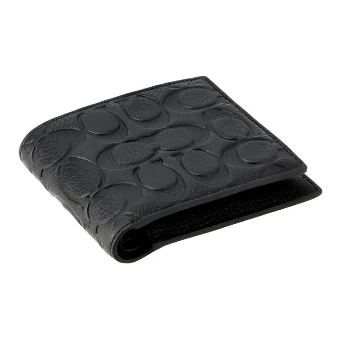 COACH 3 IN 1 Wallet Leather Wallet, Card Holder Regular Men's Black-2