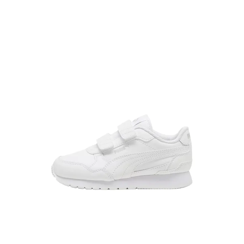 PUMA ST Runner V4 Anti Slip Wear Resistant Low Top Kids Lifestyle Shoes White Children Aged 3 7 Years Old-0
