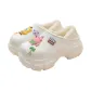 White Cartoon Waterproof Cotton Slippers