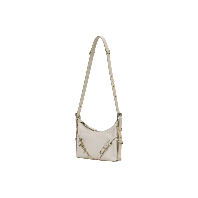 GIVENCHY Calfskin Handbag, Shoulder Bag Women's Gray-3