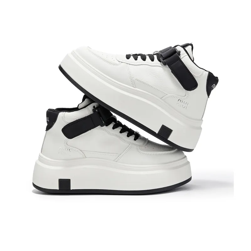La Chapelle High Top Skateboard Shoes Women's Beige Black-5